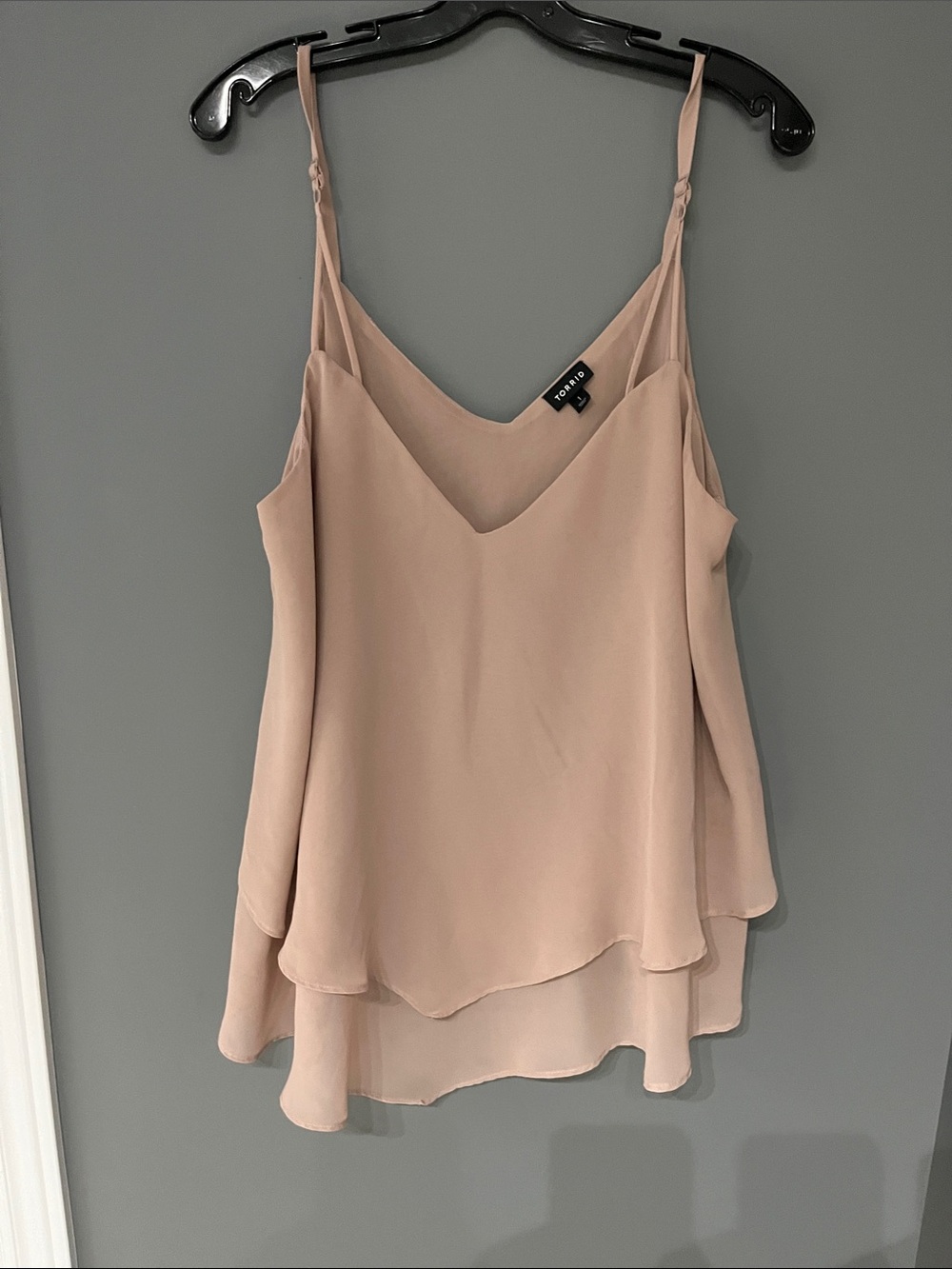 3/$30 Torrid Blush Tiered Chiffon Camisole